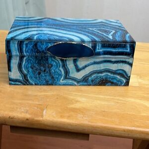 Artemis Blue Agate Marbled finish Box